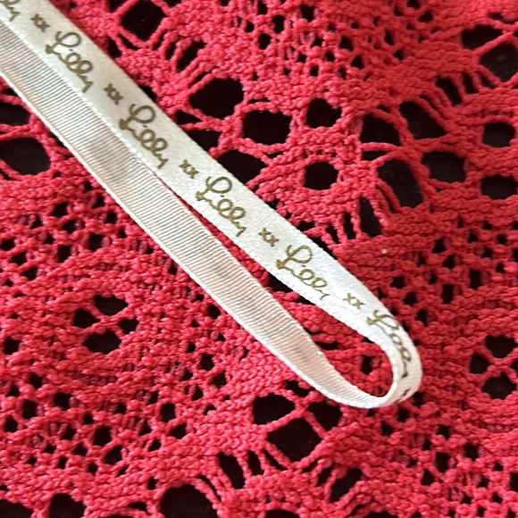 Lilly Pulitzer CORAL Crochet Knit “Topanga Breakers” Dress US XL - EUC - Picture 10 of 10